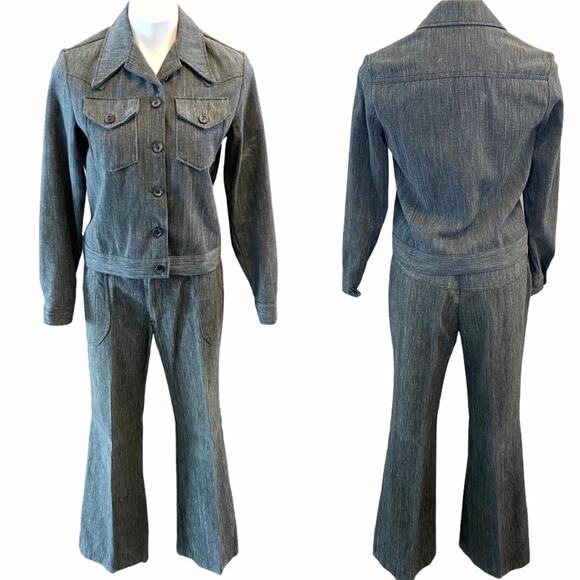 Vintage Jackets & Blazers - Vintage 1970s Lady Wrangler Denim Jacket Pant Set